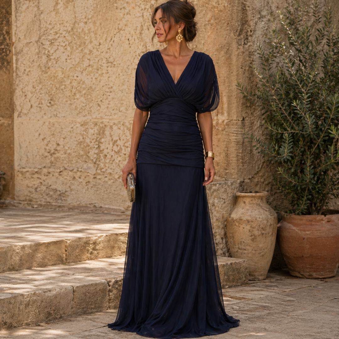 Vestido largo floral elegante