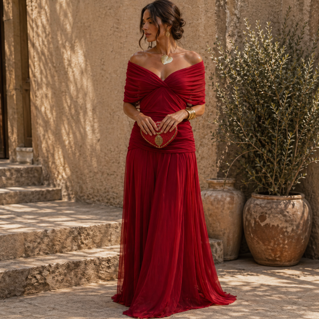 Vestido largo floral elegante