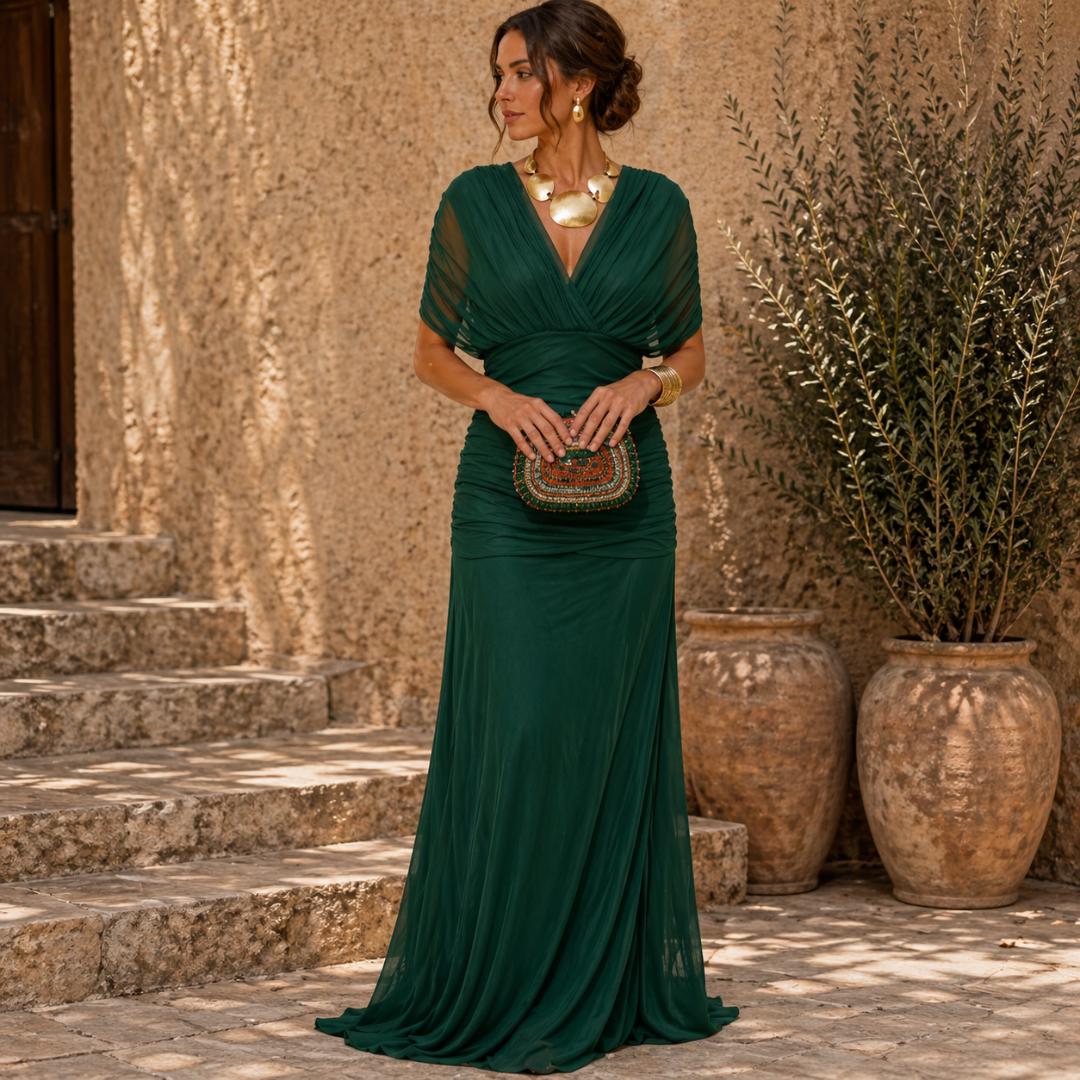 Vestido largo floral elegante