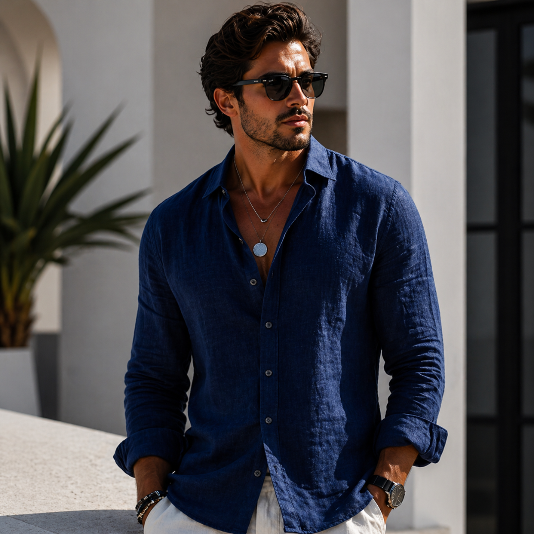 Camisa veraniega de corte holgado