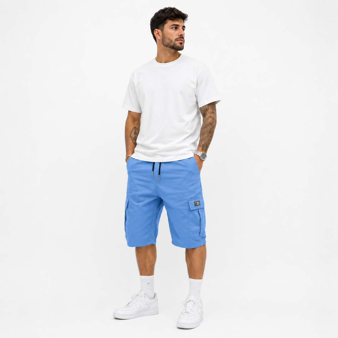 Pantalones cortos cargo para hombre