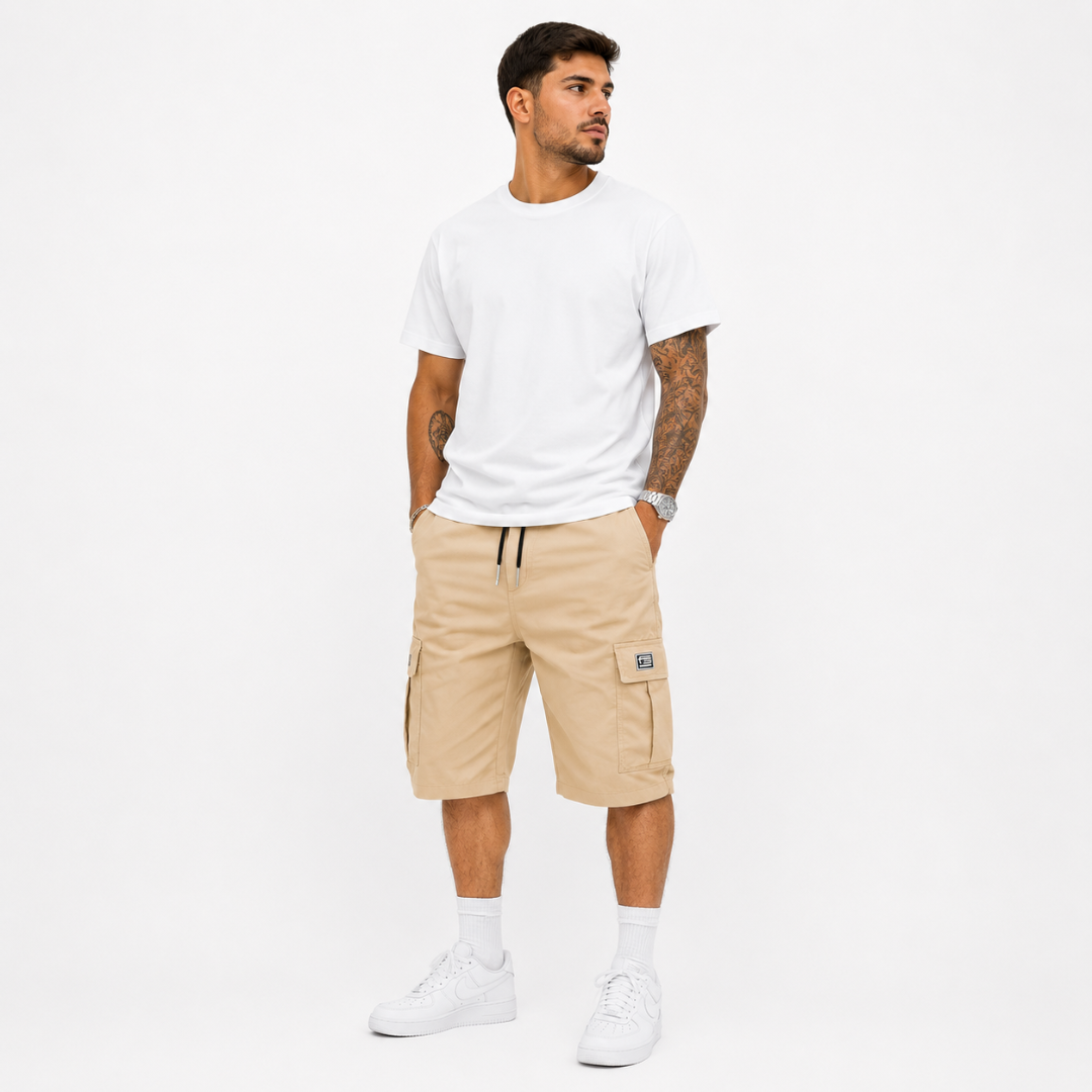 Pantalones cortos cargo para hombre
