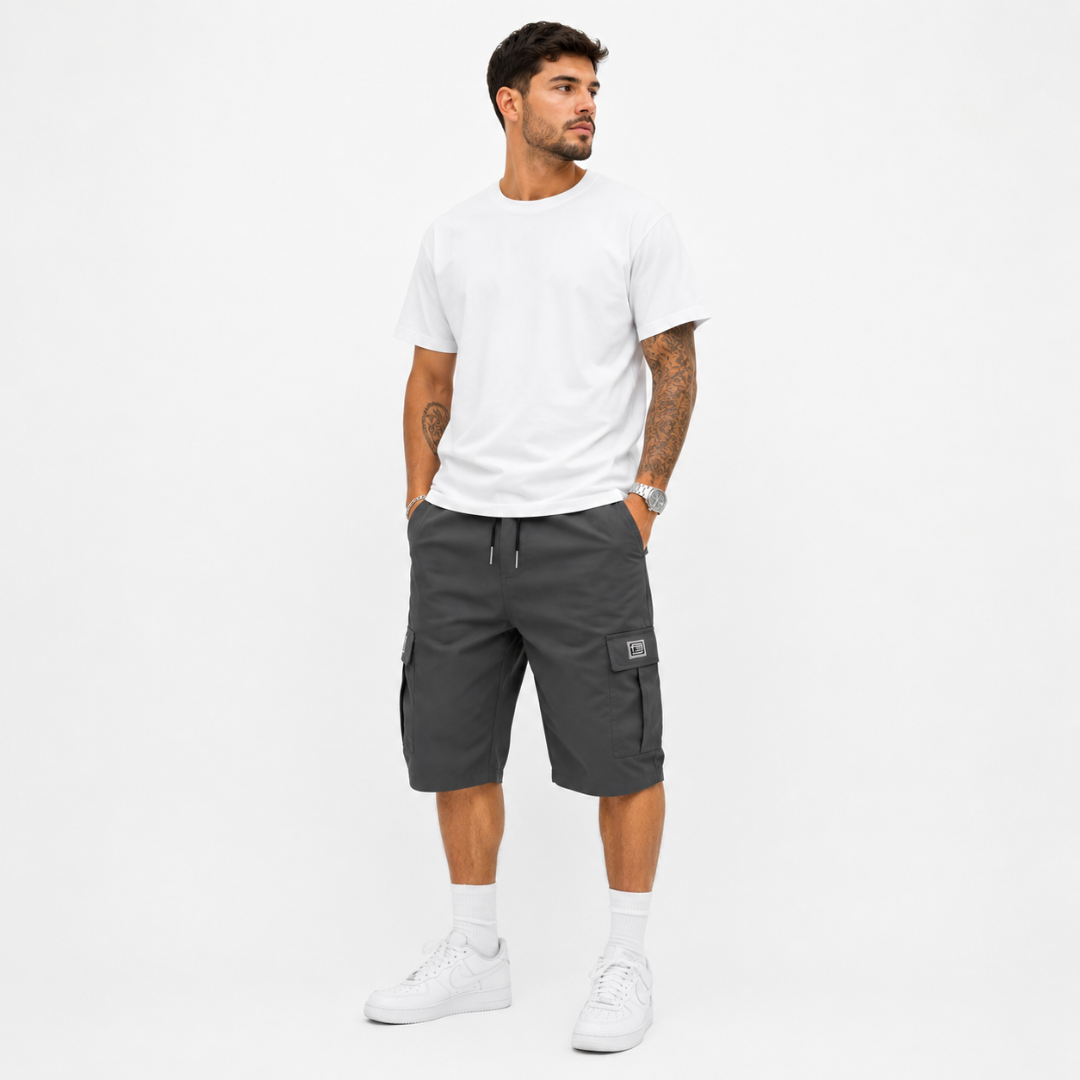 Pantalones cortos cargo para hombre