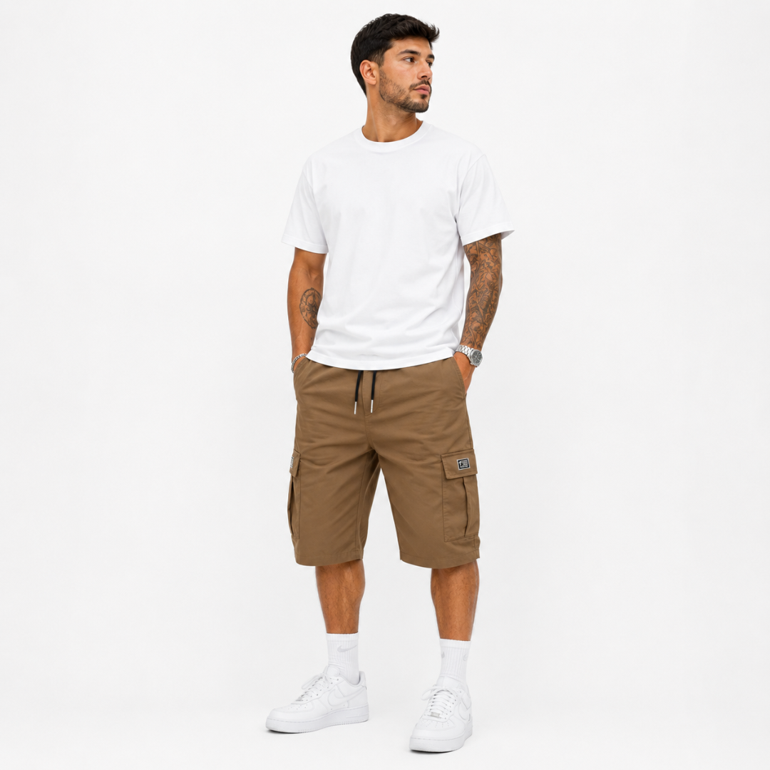 Pantalones cortos cargo para hombre