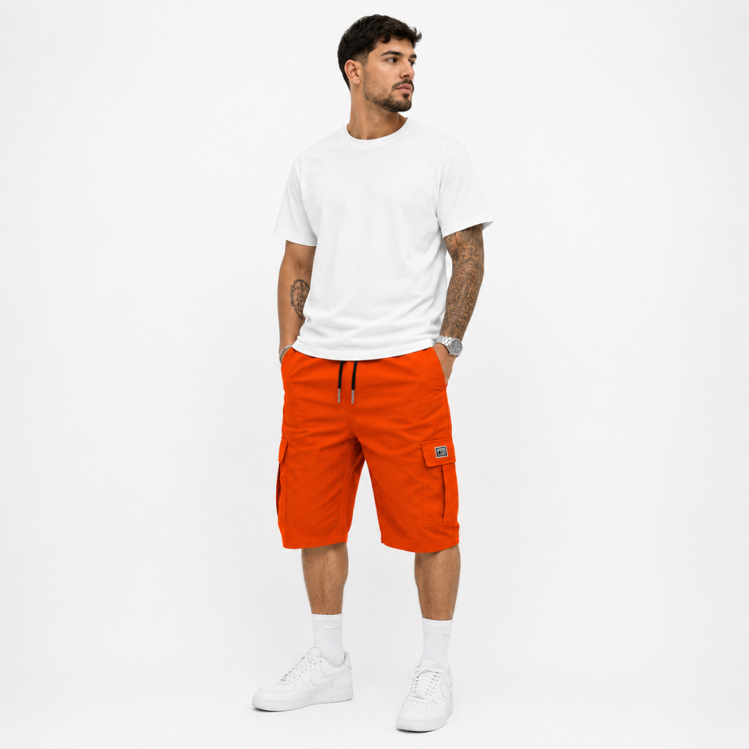 Pantalones cortos cargo para hombre