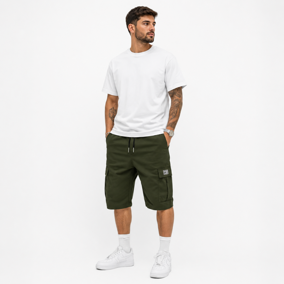 Pantalones cortos cargo para hombre