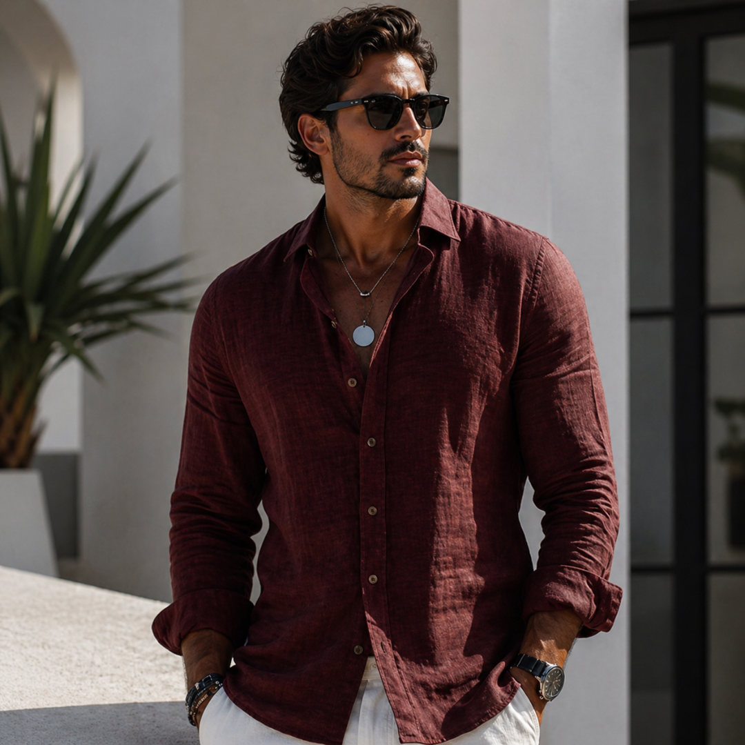 Camisa veraniega de corte holgado