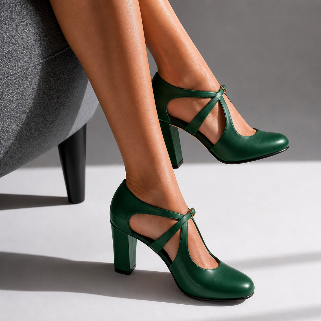 Tacones de cuero elegantes