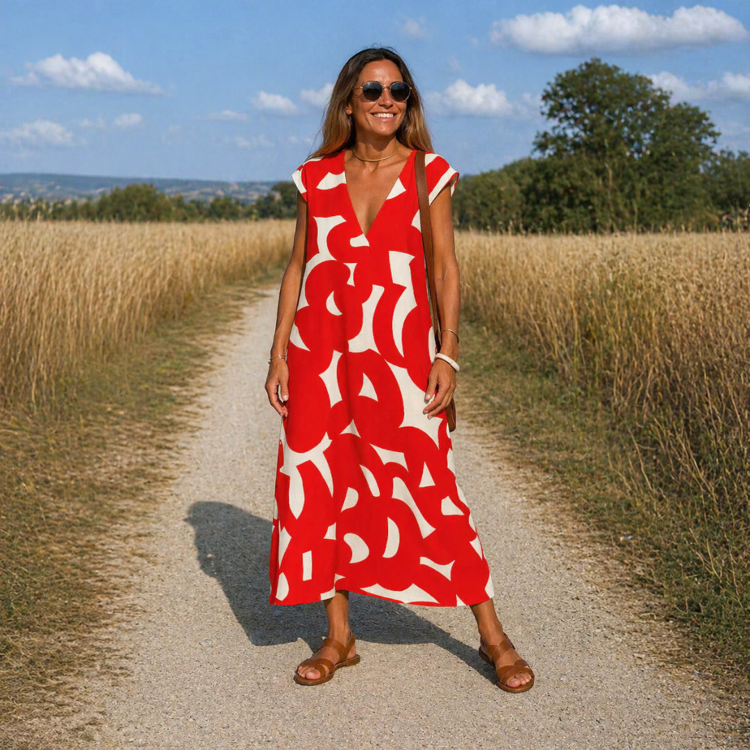 Vestido con detalles calados