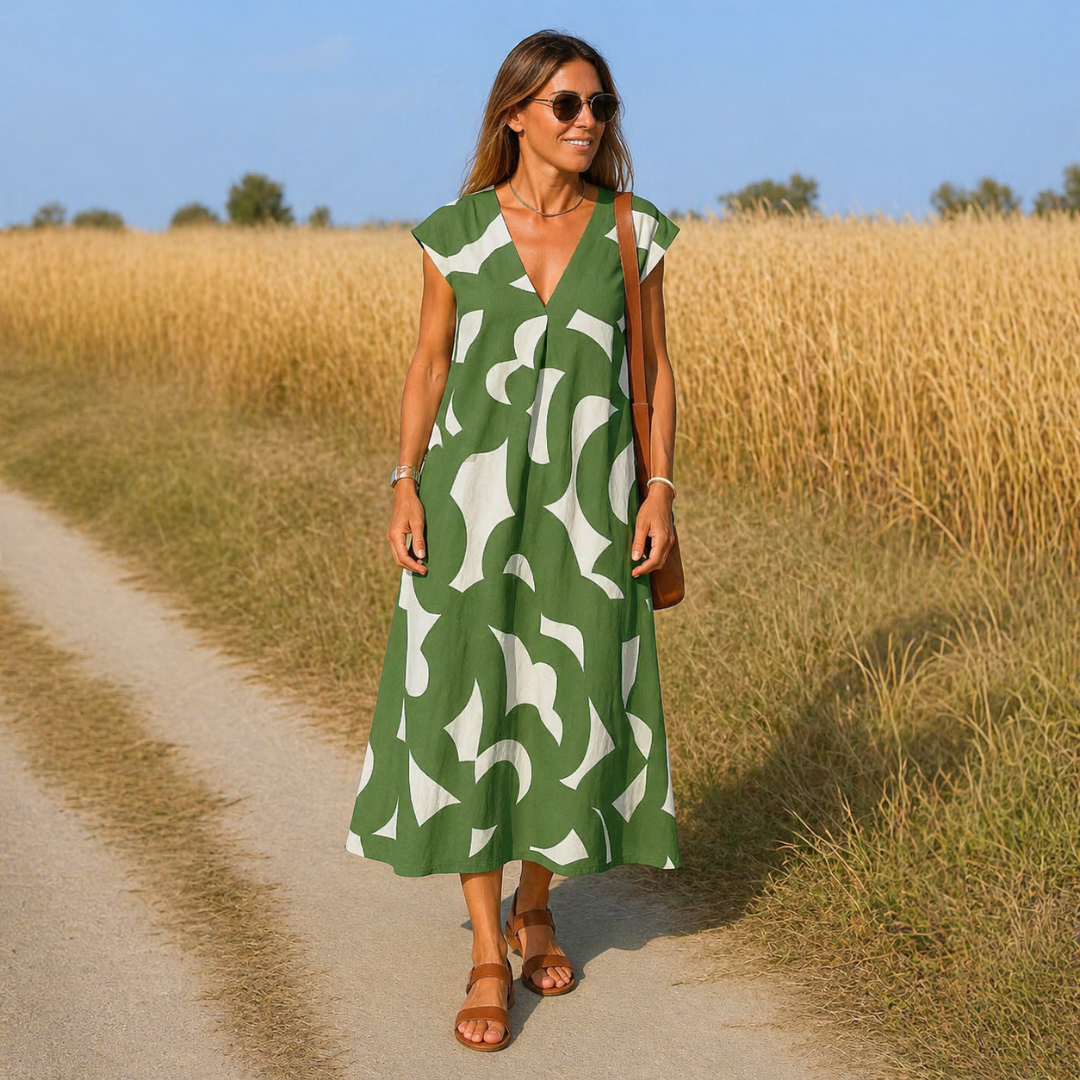 Vestido con detalles calados